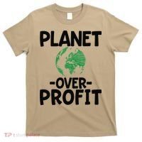Planet Over Profit Earth Day Environmentalist Gift T-Shirt thumb 0