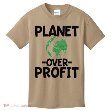 Planet Over Profit Earth Day Environmentalist Gift Kids T-Shirt