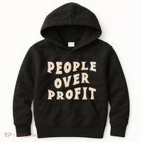People Over Profit  Anticapitalism Kids Hoodie thumb 0