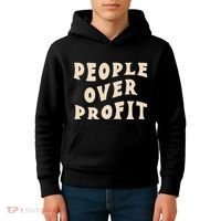 People Over Profit  Anticapitalism Kids Hoodie thumb 4