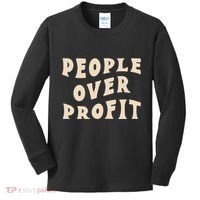 People Over Profit  Anticapitalism Kids Long Sleeve Shirt thumb 0