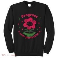 Progress Over Perfection Flower Sweatshirt thumb 0