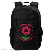 Progress Over Perfection Flower Backpack thumb 0
