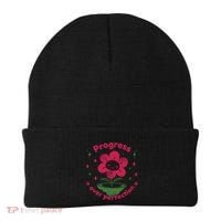 Progress Over Perfection Flower Beanie thumb 0