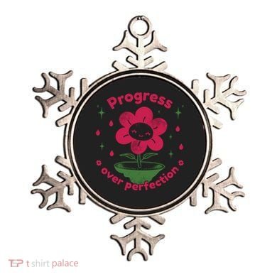 Progress Over Perfection Flower Ornament