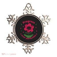 Progress Over Perfection Flower Ornament thumb 0