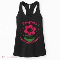 Progress Over Perfection Flower Women's Tank Top thumb 0