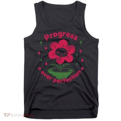 Progress Over Perfection Flower Tank Top