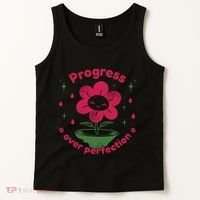 Progress Over Perfection Flower Tank Top thumb 2