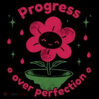Progress Over Perfection Flower Women's Long Sleeve Shirt thumb 2