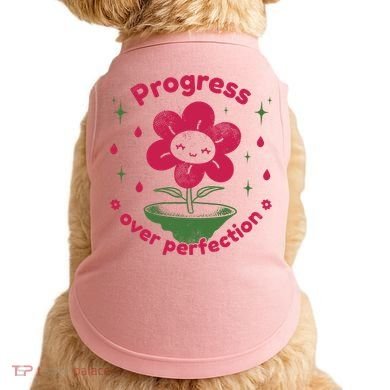 Progress Over Perfection Flower Doggie Tank