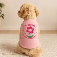 Progress Over Perfection Flower Doggie Tank thumb 2