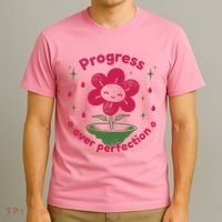 Progress Over Perfection Flower T-Shirt thumb 3