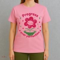 Progress Over Perfection Flower T-Shirt thumb 4