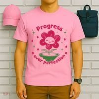 Progress Over Perfection Flower T-Shirt thumb 6