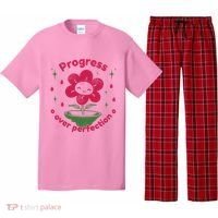 Progress Over Perfection Flower Pajama Set thumb 0