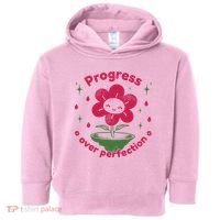 Progress Over Perfection Flower Toddler Hoodie thumb 0