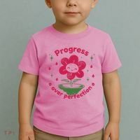 Progress Over Perfection Flower Toddler T-Shirt thumb 2