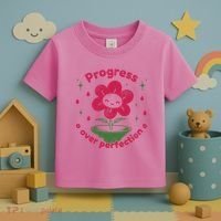 Progress Over Perfection Flower Toddler T-Shirt thumb 3