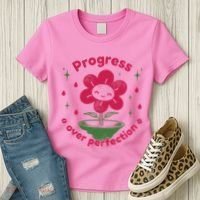 Progress Over Perfection Flower Women's T-Shirt thumb 3