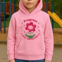 Progress Over Perfection Flower Kids Hoodie thumb 2