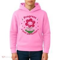 Progress Over Perfection Flower Kids Hoodie thumb 4