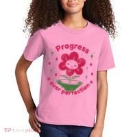 Progress Over Perfection Flower Kids T-Shirt thumb 2