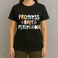 Progress Over Perfection Motivational Teacher Back To School T-Shirt thumb 4