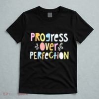 Progress Over Perfection Motivational Teacher Back To School T-Shirt thumb 5