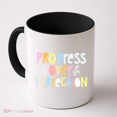 Progress Over Perfection Motivational Teacher Back To School Coffee Mug