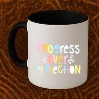 Progress Over Perfection Motivational Teacher Back To School Coffee Mug thumb 2