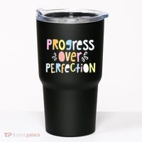 Progress Over Perfection Motivational Teacher Back To School Tumbler thumb 0