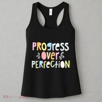 Progress Over Perfection Motivational Teacher Back To School Women's Tank Top thumb 3