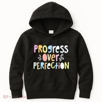 Progress Over Perfection Motivational Teacher Back To School Kids Hoodie thumb 0