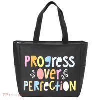 Progress Over Perfection Motivational Teacher Back To School Tote Bag thumb 0