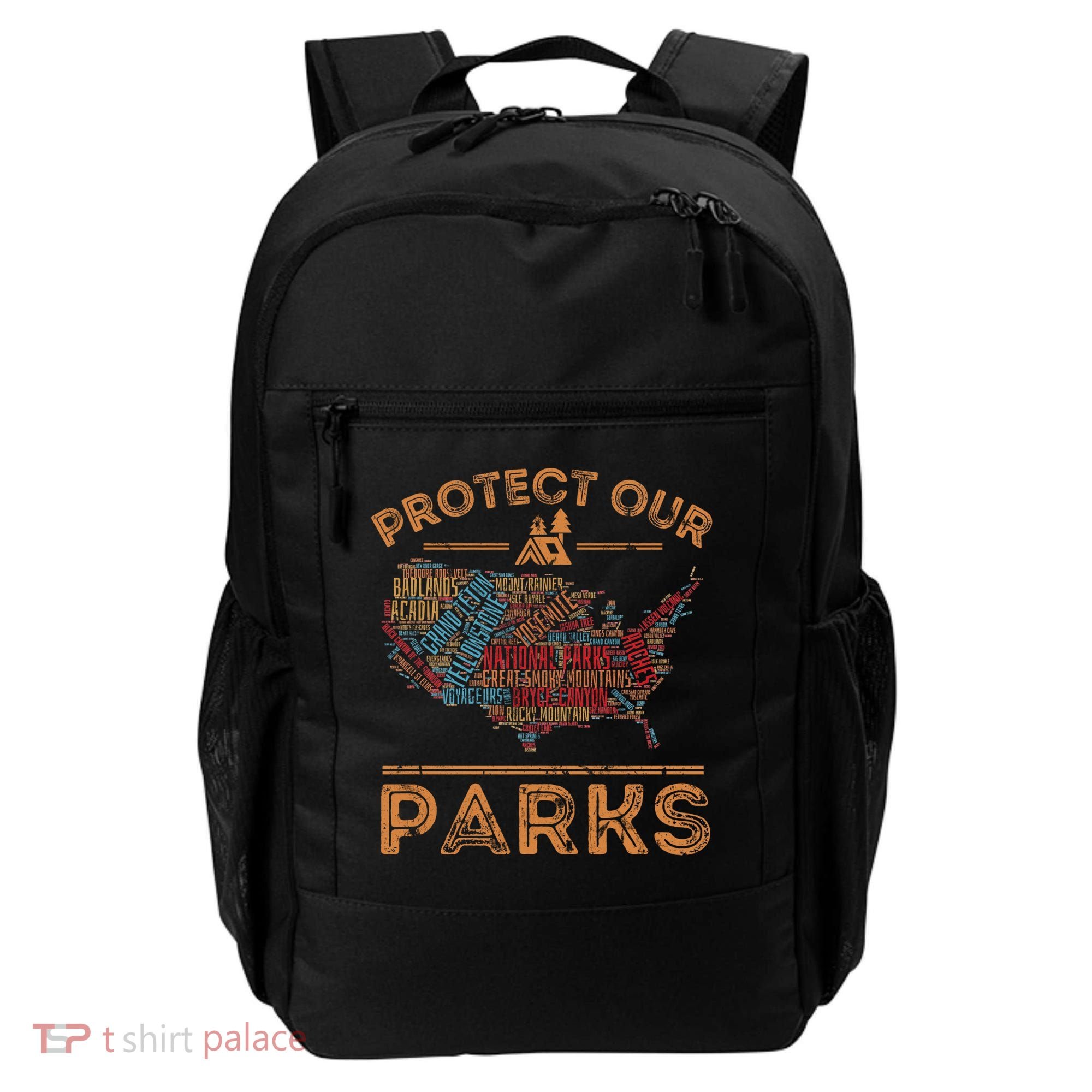 Protect Our Parks National Park Map Hiking Usa Gift Backpack
