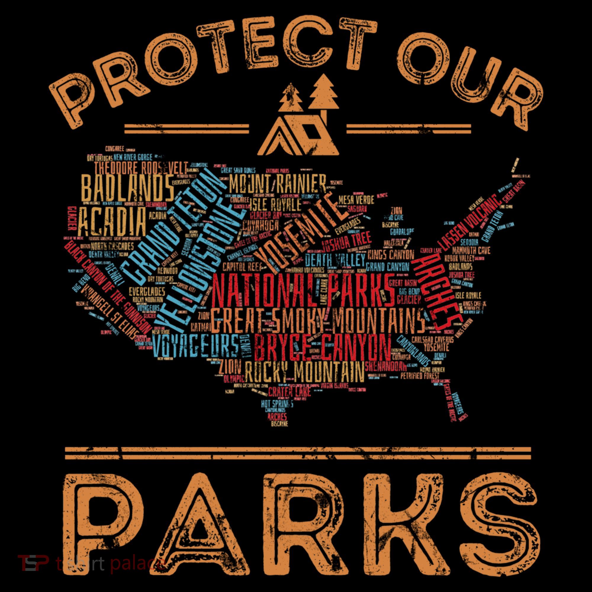 Protect Our Parks National Park Map Hiking Usa Gift Coffee Mug