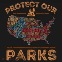 Protect Our Parks National Park Map Hiking Usa Gift Women's Hoodie thumb 2