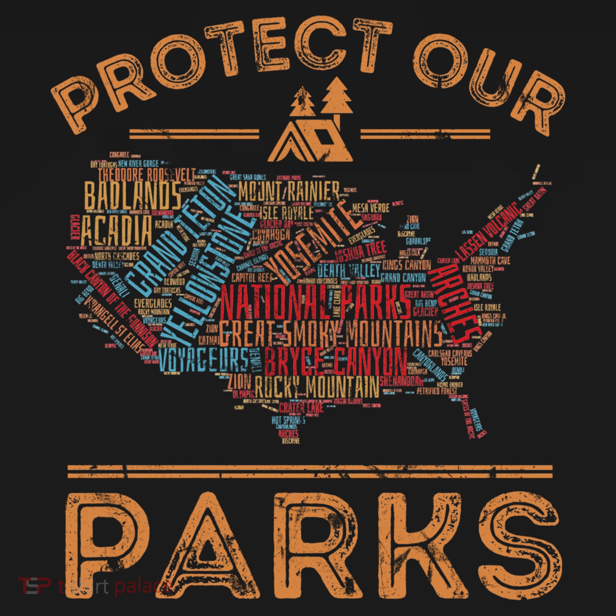 Protect Our Parks National Park Map Hiking Usa Gift Women's Hoodie