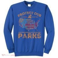 Protect Our Parks National Park Map Hiking Usa Gift Sweatshirt thumb 0