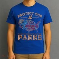 Protect Our Parks National Park Map Hiking Usa Gift T-Shirt thumb 3