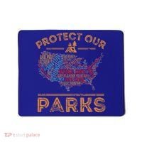 Protect Our Parks National Park Map Hiking Usa Gift Mousepad thumb 0
