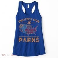 Protect Our Parks National Park Map Hiking Usa Gift Women's Tank Top thumb 0