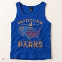 Protect Our Parks National Park Map Hiking Usa Gift Tank Top thumb 2