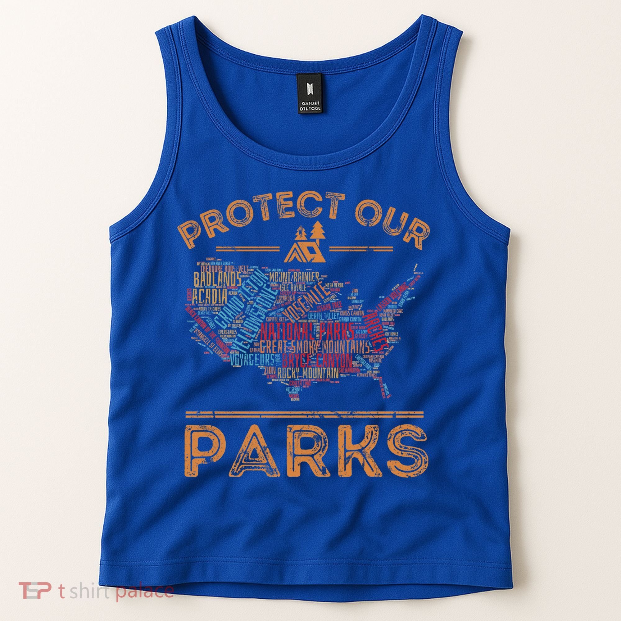 Protect Our Parks National Park Map Hiking Usa Gift Tank Top