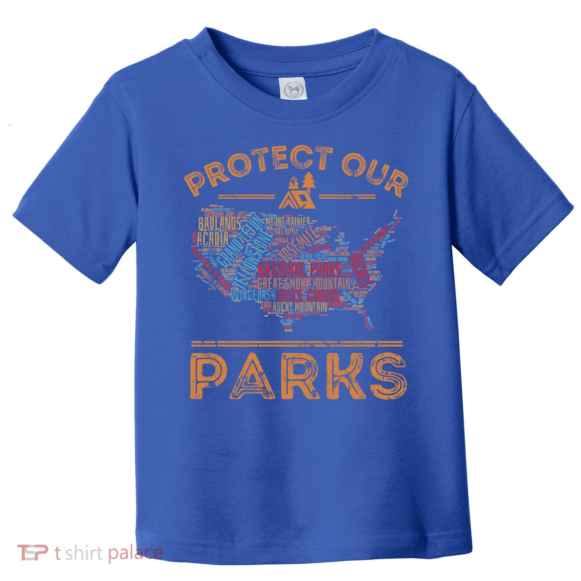 Protect Our Parks National Park Map Hiking Usa Gift Toddler T-Shirt