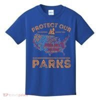 Protect Our Parks National Park Map Hiking Usa Gift Kids T-Shirt thumb 0