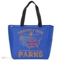 Protect Our Parks National Park Map Hiking Usa Gift Tote Bag thumb 0