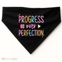 Progress Over Perfection USA-Made Doggie Bandana thumb 0