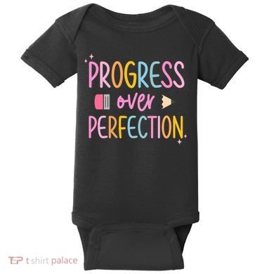 Progress Over Perfection Baby Bodysuit